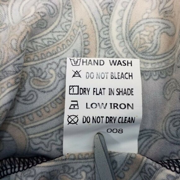 A. Jesdani Blue Brown Paisley Print Short Sleeve Henley Style Knit Top Womens 4X - Picture 10 of 14